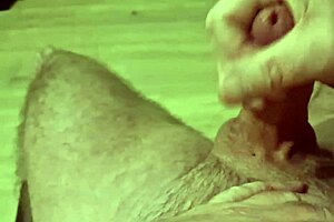 Amateur cums over workout bench with thick white sperm in 4k