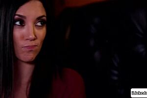 Petite teen babe dives into threesome with her big tits lesbian stepmoms 👩‍❤️‍💋‍👩