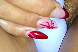 sexy latina gets intimate up close with her moist intimate area