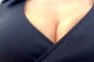 Stepmother big boobs struts outside slutty webcam public wife tease