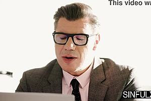 SinfulXXX Office MILF Deepthroats Monster Cock Bent Over Desk