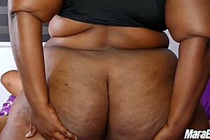 fat ass ebony amateur milf dominates with face sitting on tight pussy in homemade pov licking and cunilingus as curvy mature housewife moans