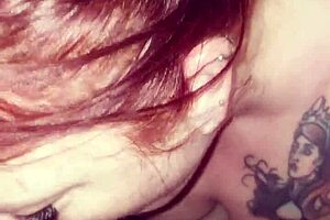 lucky nikki cakes sucks big black cock and licks ass on stairs