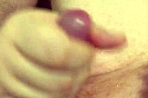 chubby wife with hairy pussy gives me this slow motion pov handjob until cumshot 💦