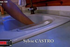 In the kitchen, Latina milf in boots gets silenced as he pushes his cock into her mouth for a blowjob.