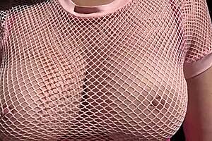 omg italian milf's huge natural tits bounce outdoors in slow mo closeup