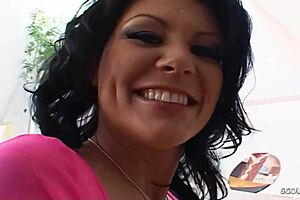 Black-Haired Bombshell Jezebelle Bond's Tight Pussy Facialed