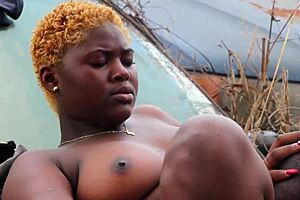 Mechanic's long cock makes ass squirt in garage fix