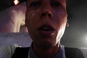 i lock myself in with this hot brunette offering cash for fun