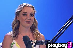 Beautiful naked blonde milf fingers pussy in hot solo tease