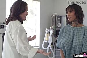 Hot Black MILF Fisted Anally By Doctor And Latina Nurse