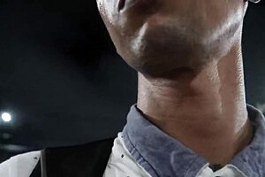 i lock myself in with this hot brunette offering cash for fun