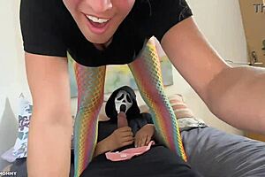 home intruder sneaks in and starts jerking off alone. caught with big cock in hand mid-stroke