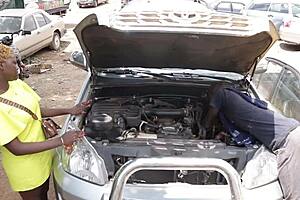 Mechanic's long cock makes ass squirt in garage fix