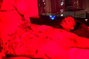 hot tattoo girl fucked rough in redroom damn