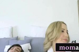 mature blonde lilly james strikes anal deal with young bully for hardcore assfucking