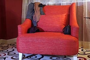 Kristyna fingers pussy in lingerie casting interview