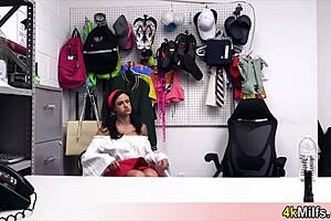 beautiful gypsy milf caught shoplifting rough fucked backroom