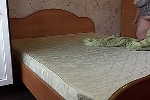 A Voyeur Cam Catches Mature Wife Fingering Her Hairy Pussy And Big Tits In Panties!