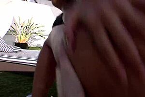 fucking this latina slut's tight asshole doggystyle with big tits bouncing