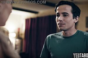 Stepson and stepdad drill big tits stepmom