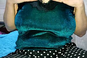 Petite BBW Wife Fingers Close-Up Her Massive Homemade Boobs