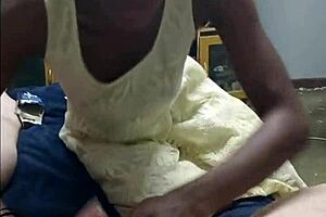 Black Teen's Passionate Blowjob Titty Fuck Overflows Emotion