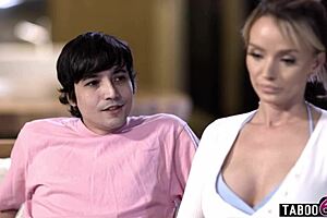 Stepmom Pristine Edge craves stepson's tongue all night in hot taboo lickfest