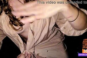 Wifebucket's demon pixie wife takes homemade Halloween outdoor huge cock