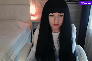 mlady jessy teases with chair strip clit rub and ass wiggle