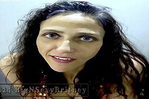 big sexy britney southern belle slurps cock sloppy. debut teaser with deepthroat gagging and cum swallow