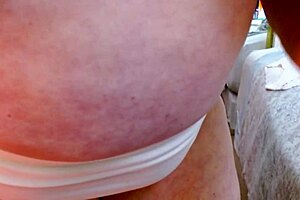 dawnskye1962 AARONS FIRST WHITE PANTIES hairy pussy tease fat curvy mature solo