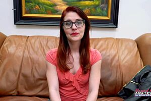 dezi rae you nerdy redhead... finger that pierced pussy then deepthroat my juicy cock glasses on?