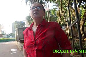 Huge black cock destroys naughty grandma's ass in motor home