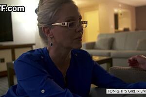 julia ann teaches seduction student how to earn straight A's in hotel titty fuck