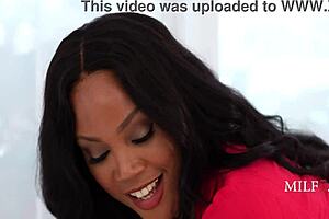 stepmom's chocolate buns peek-a-boo enough now face sitting curvy ebony milf