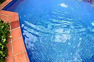 pool stranger huge ass swaps dildo for real monster cock doggystyle pounding