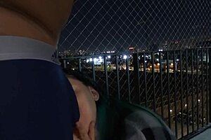 friend's balcony blowjob turns into my hard pussy pounding