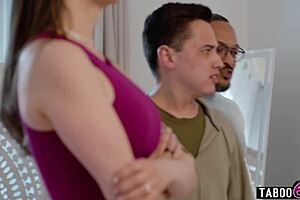 stepson cucks husband by slamming cheating stepmom's pussy