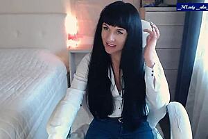 Mlady Jessy strips jeans teases tits clit fingers pussy