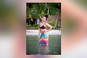 tropical nights tempt bodybuilder babe into panty seduction