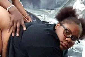 Nerdy Ebony's Rapturous Public Ass Pounding