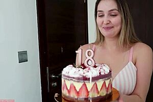 stepson bends stepmom over fucks ass doggystyle on birthday orgasm