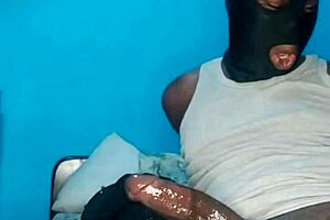 bbc makes young black teen stroke huge cock to wild orgasm?