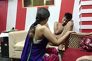 Big boobs Indian milf 🔥 passionately rides stepson’s cock 💦 creampie finish 😍