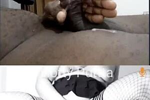 damn check this hot latina milf's shaved pussy taking massive cum tribute dildo ride