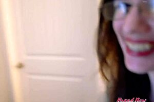 skinny nerd hazel oconnor deepthroats juicy cock then takes anal pounding pov