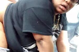 Nerdy Ebony's Rapturous Public Ass Pounding