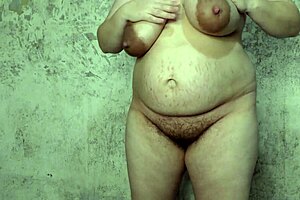 horny milf wife masturbates outdoors fantasizing stranger's creampie in hairy pussy