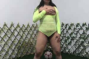 latina brunette dances juicy tits ripped clothes wet pussy gaping